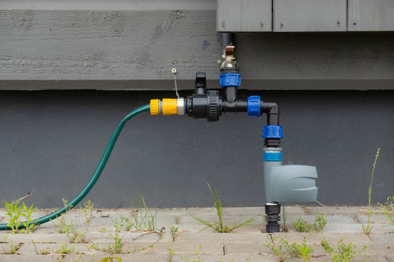Lawn sprinkler system during winter